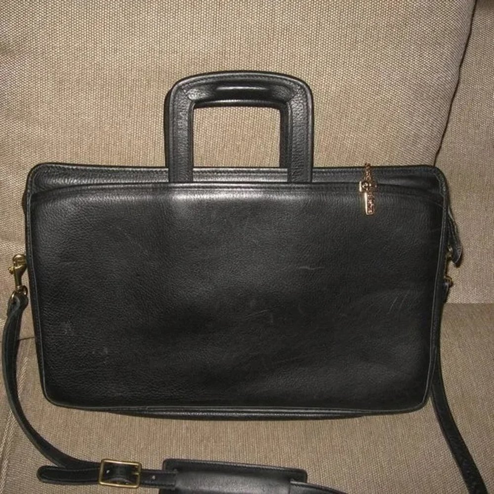 ❤️JACK GEORGES Business Double Gusset Briefcase to Clutch / Laptop Shoulder Bag